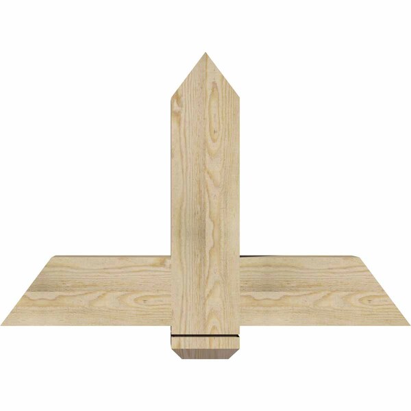 Ekena Millwork Eugene Rough Sawn Timber Gable Bracket, Douglas Fir, 36"W x 24"H x 6"D x 6"F, 16/12 Pitch GBW036X24X0606EUG00RDF - main